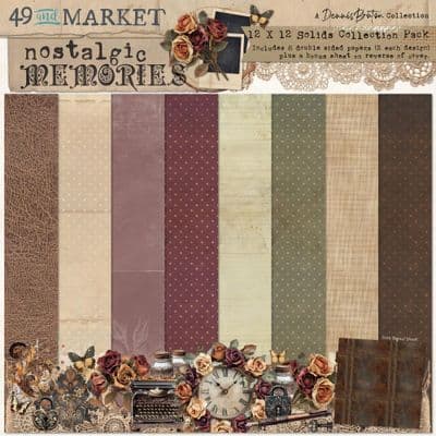 49 and Market 12x12 Collection Pack - Nostalgic Memories Solids