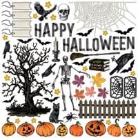 49 and Market 12x12 Halloween Assortment By Vicki Boutin - Curiosities In Willow Grove