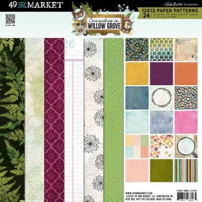 49 and Market 12x12 Patterns Paper Pack By Vicki Boutin - Curiosities In Willow Grove