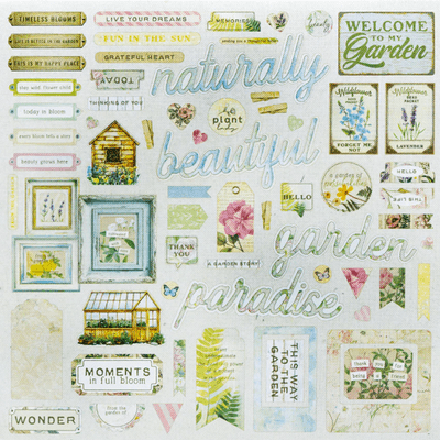 49 and Market Chipboard Elements - From the Garden