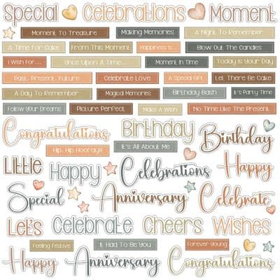 49 and Market Chipboard Mixed Set - Little Celebrations