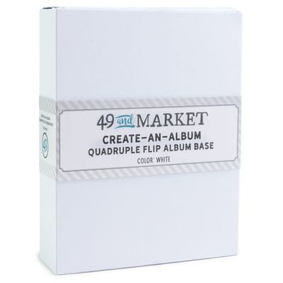 49 And Market Create-An-Album Quadruple Flip Album Base - White