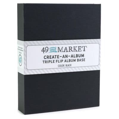 49 And Market Create-An-Album Triple Flip Album Base - Black