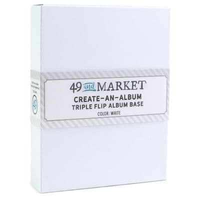 49 And Market Create-An-Album Triple Flip Album Base - White