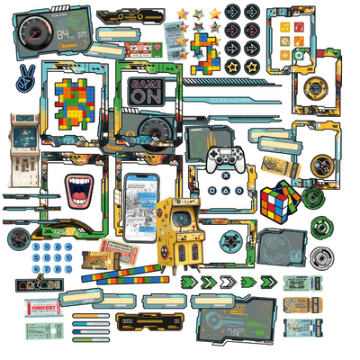 49 and Market Ephemera & Frame Set - Level Up