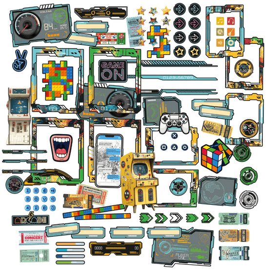49 and Market Ephemera & Frame Set - Level Up