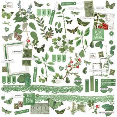 49 and Market Laser Cut Elements - Color Swatch: Willow