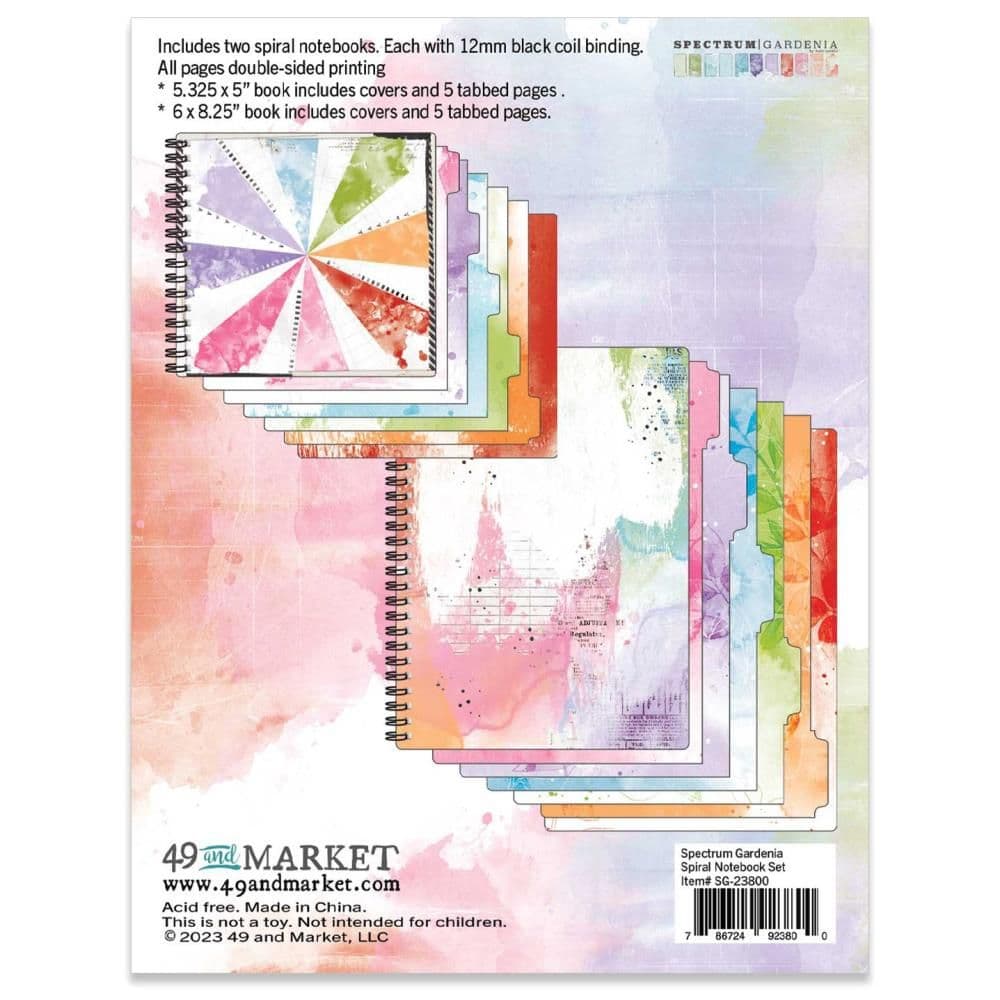 49 And Market Spectrum Gardenia Spiral Notebook Set