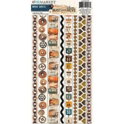 49 And Market Washi Strips - Rust and Revs