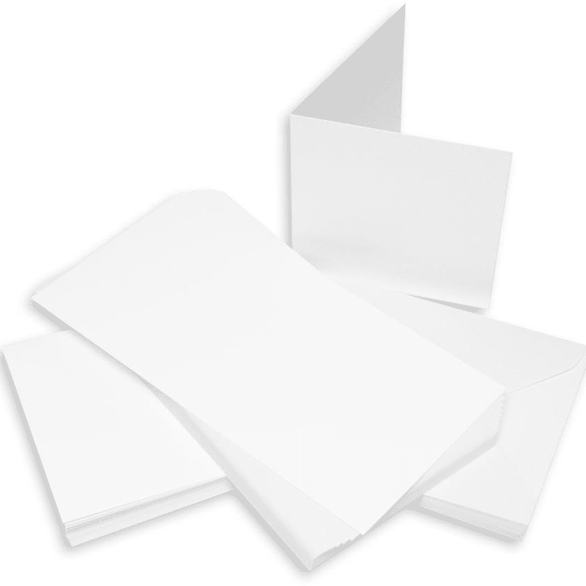 5x5 Cards & Envelopes 50 pack White