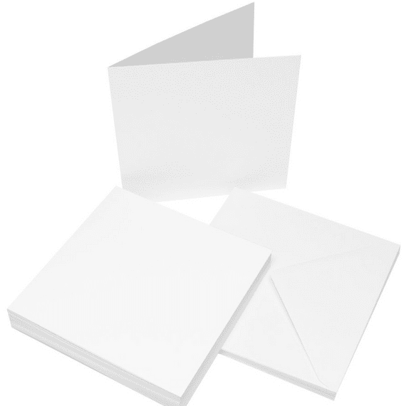 6x6 Cards & Envelopes 50 pack - White
