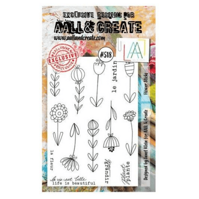 AALL And Create A6 Clear Stamp Set - Flower Sticks