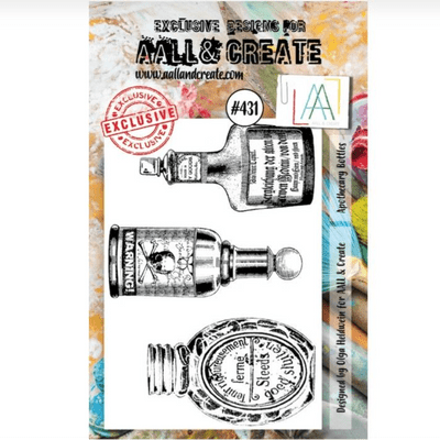 AALL And Create A7 Clear Stamp Set - Apothecary Bottles