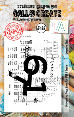 AALL And Create A7 Clear Stamp Set - Ephemera Digits
