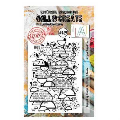 AALL And Create A7 Clear Stamp Set - Scripted Semicircles