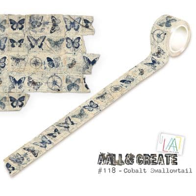 AAll & Create Washi Tape - Cobalt Swallowtail #118