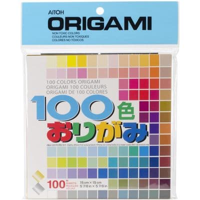 Aitoh Origami Paper - Assorted Plain Colours