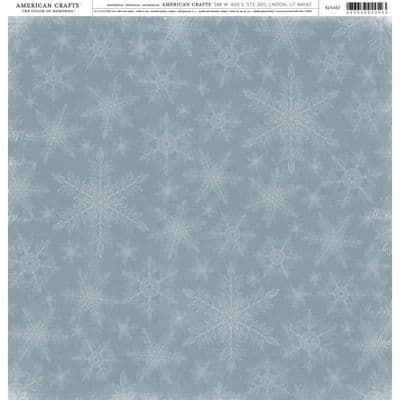 American Crafts 12x12 Patterned Paper - Snowflakes