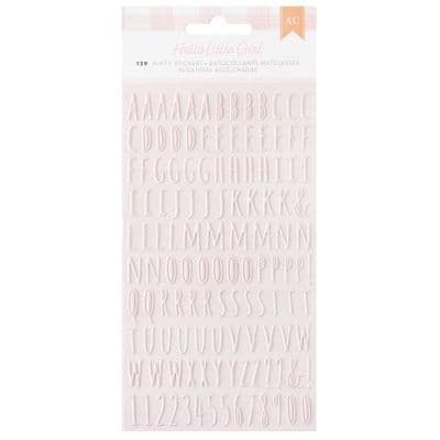 American Crafts - Embossed Puffy Stickers - Hello Little Girl Alphabet