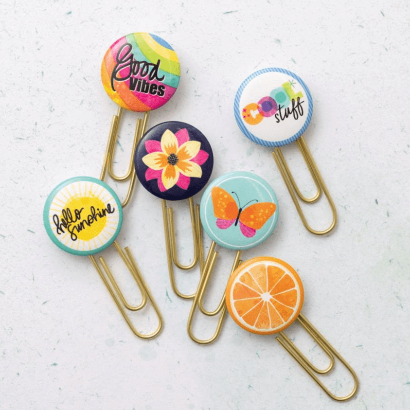 American Crafts Vicki Boutin Epoxy Paper Clip Embellishments Sweet Rush