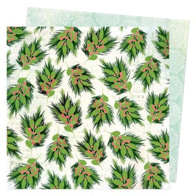 American Crafts Vicki Boutin Evergreen & Holly 12x12 - Boughs of Holly