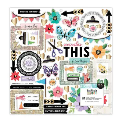 American Crafts - Vicki Boutin Foam Stickers - Cut and Paste