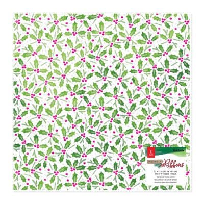 American Crafts Vicki Boutin Specialty Paper 12x12 -Wrapped in Ribbons