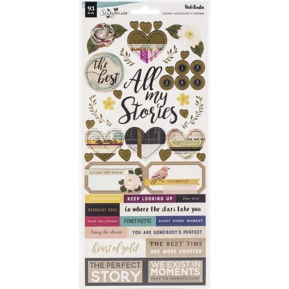American Crafts - Vicki Boutin Stickers - Storyteller Accents & Phrases