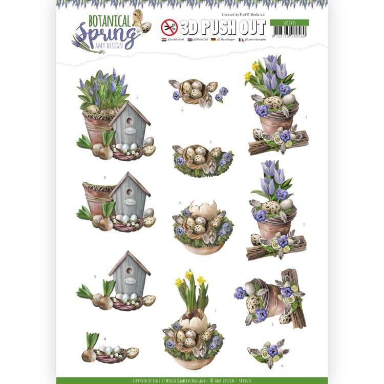 Amy Design 3D Push Out Decoupage - Botanical Spring - Spring Arrangement