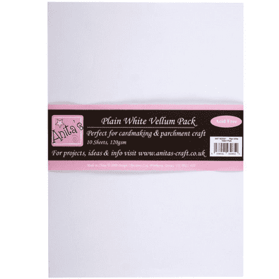 Anita's Parchment Vellum - A4  Plain White 120gsm 10 pack