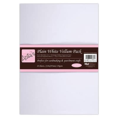 Anita's Parchment Vellum - A4  Plain White 150gsm 10 pack