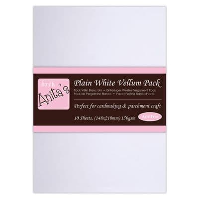 Anita's Parchment Vellum - A5 Plain White 150gsm 10 pack