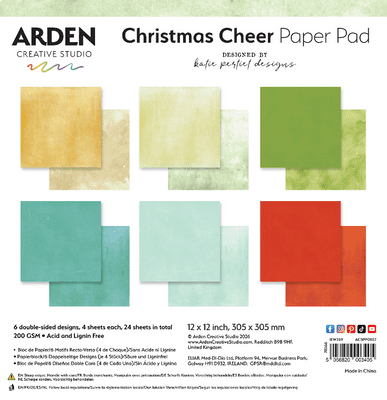 Arden Creative Studio 12x12 Paper Pad - Christmas Cheer Solids