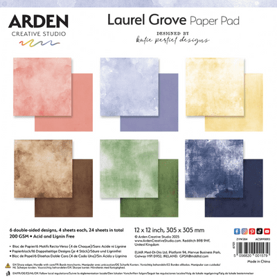 Arden Creative Studio 12x12 Paper Pad - Laurel Grove Solids