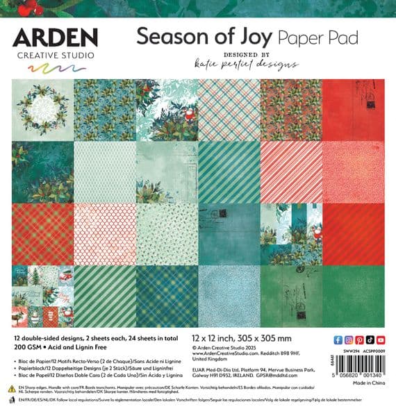 Arden Creative Studio 12x12 Paper Pad - Season Of Joy