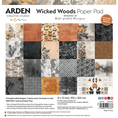Arden Creative Studio 12x12 Paper Pad - Wicked Woods