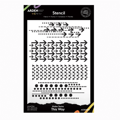 Arden Creative Studio 6in x 8in Stencil - Maker Series - This Way