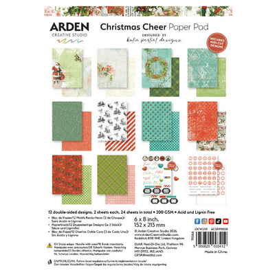 Arden Creative Studio 6x8 Paper Pad - Christmas Cheer
