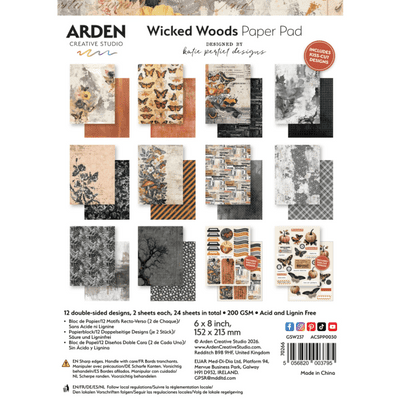 Arden Creative Studio 6x8 Paper Pad - Wicked Woods