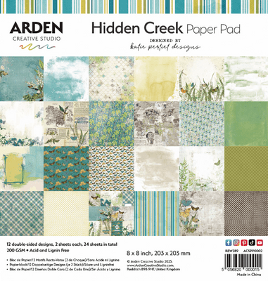 Arden Creative Studio 8x8 Paper Pad - Hidden Creek