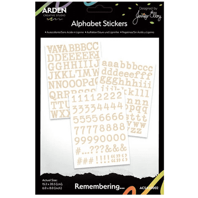 Arden Creative Studio Alphabet Stickers - Remembering...