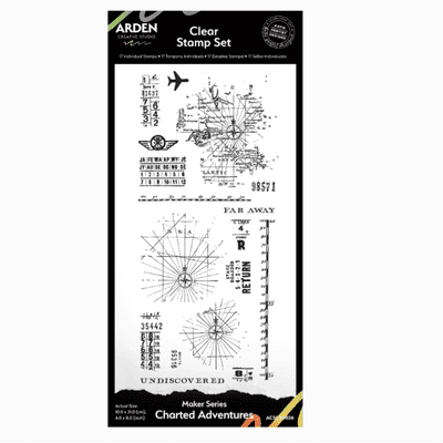 Arden Creative Studio Clear Stamps 4x8 - Maker Series - Charted Adventures