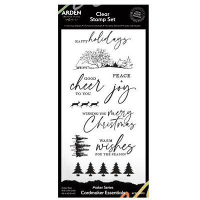 Arden Creative Studio Clear Stamps 4x8 - Maker Series - Christmas Cardmaker Essentials