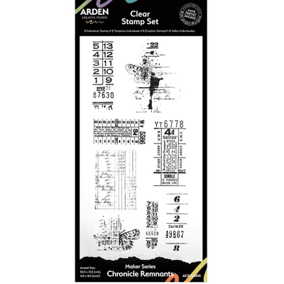 Arden Creative Studio Clear Stamps 4x8 - Maker Series - Chronicle Remnants