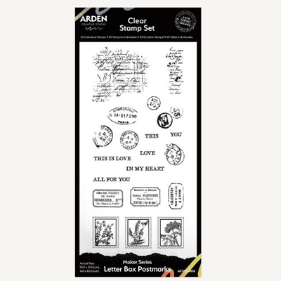 Arden Creative Studio Clear Stamps 4x8 - Maker Series - Letter Box Postmarks