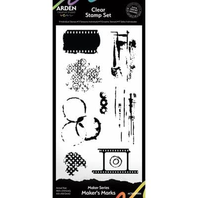Arden Creative Studio Clear Stamps 4x8 - Maker Series - Maker's Marks