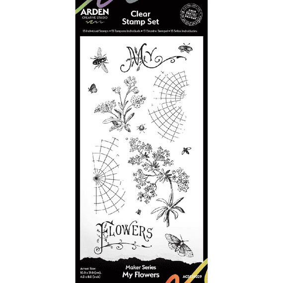 Arden Creative Studio Clear Stamps 4x8 - Maker Series - My Flowers