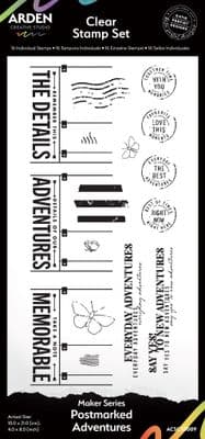 Arden Creative Studio Clear Stamps 4x8 - Maker Series - Postmarked Adventures