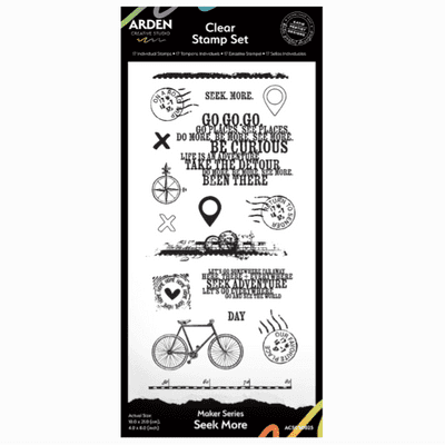 Arden Creative Studio Clear Stamps 4x8 - Maker Series - Seek More