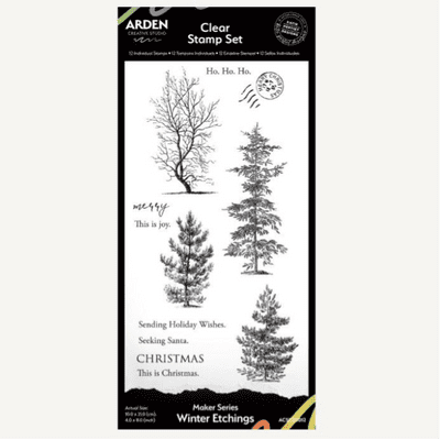 Arden Creative Studio Clear Stamps 4x8 - Maker Series - Winter Etchings